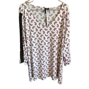 New Directions Curvy 3X Blouse top Paisley NWT retail $48 faux leather